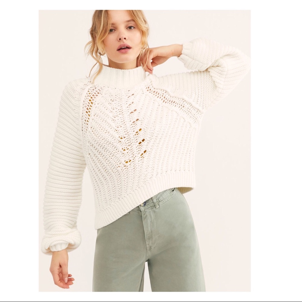 FREE PEOPLE BOHO SWEATER LUXE KNIT PULLOVER A2C - Picture 9 of 13